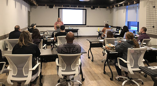 Wounded Warrior Project conducts an ASIST workshop for first responders and community members to help teach them how to respond to someone who may be planning suicide. 