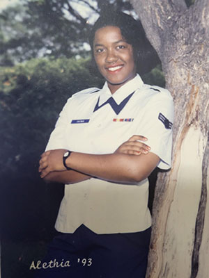 Alethea Chatman in the Air Force.