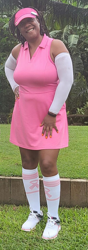 Alethea Chatman on the golf course.