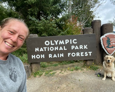 Olympic National Park Hoh Rain Forest sign