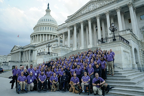 WWP warriors on the steps of Capitol Hill.